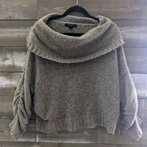Chunky Medium Brown Shoulder Sweater